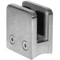 Lavi Industries Lavi Industries, Glass Clip, for 1/2" Glass, for 2" Tubing, Satin Stainless Steel 44-813/2